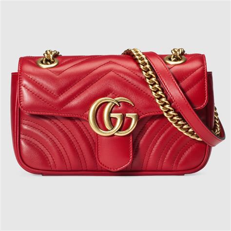 mini borsa gg marmont in pelle matelassé